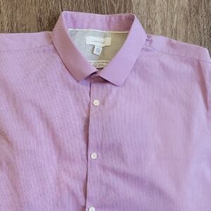Calvin Klein Purple Dress Shirt with Classic Collar